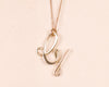 G necklace 9ct yellow gold